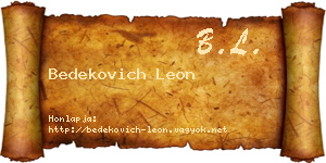 Bedekovich Leon névjegykártya